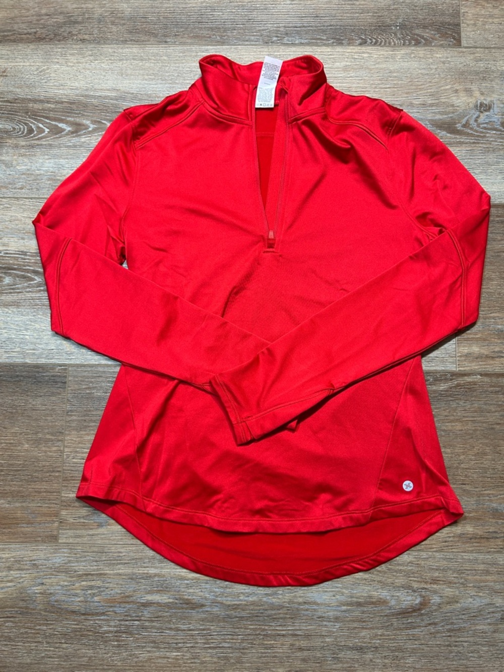 RBX Red Long-Sleeve Half-Zip Performance Top